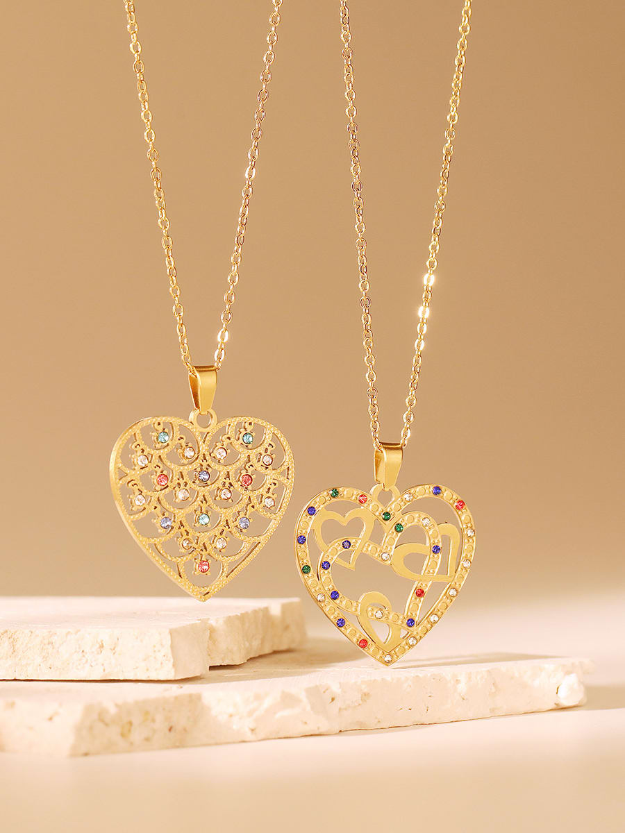 Cubic Zirconia Heart Shaped Pendant & Chain