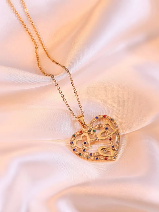 Cubic Zirconia Heart Shaped Pendant & Chain