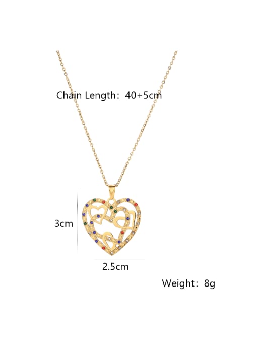 Cubic Zirconia Heart Shaped Pendant & Chain