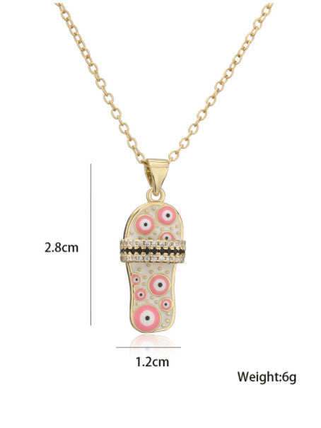 Coloured Sandals Pendant & Chain