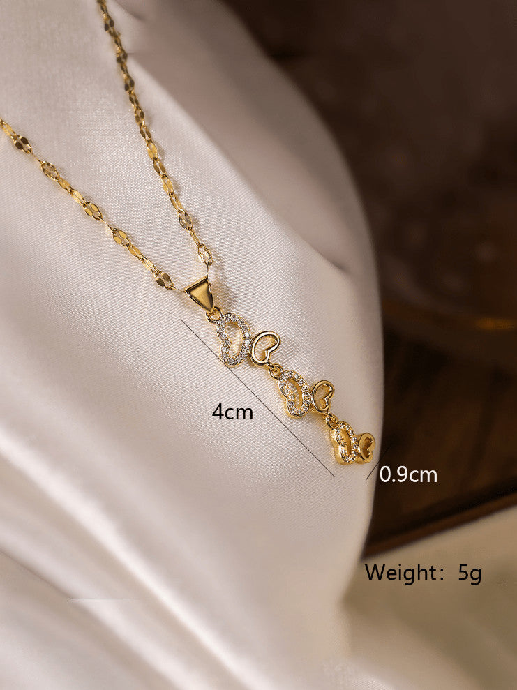 Cubic Zirconia Butterfly Necklace