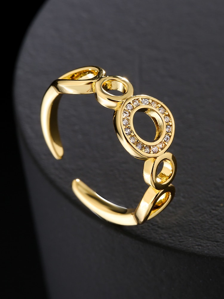 Cubic Zirconia Adjustable Ring