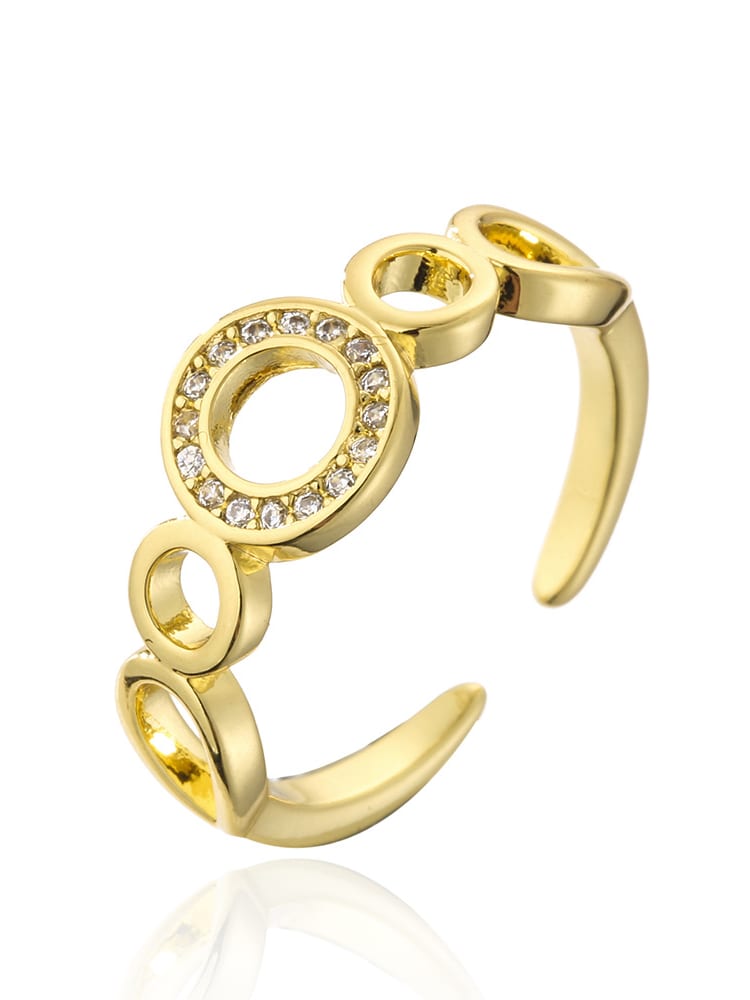 Cubic Zirconia Adjustable Ring