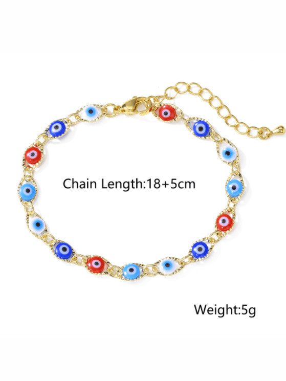 Evil Eye Coloured Bracelet