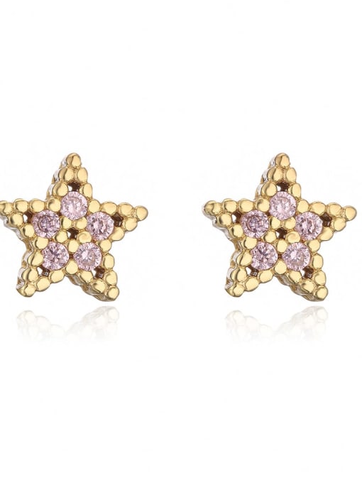 Cubic Zirocnia Star Stud Earrings