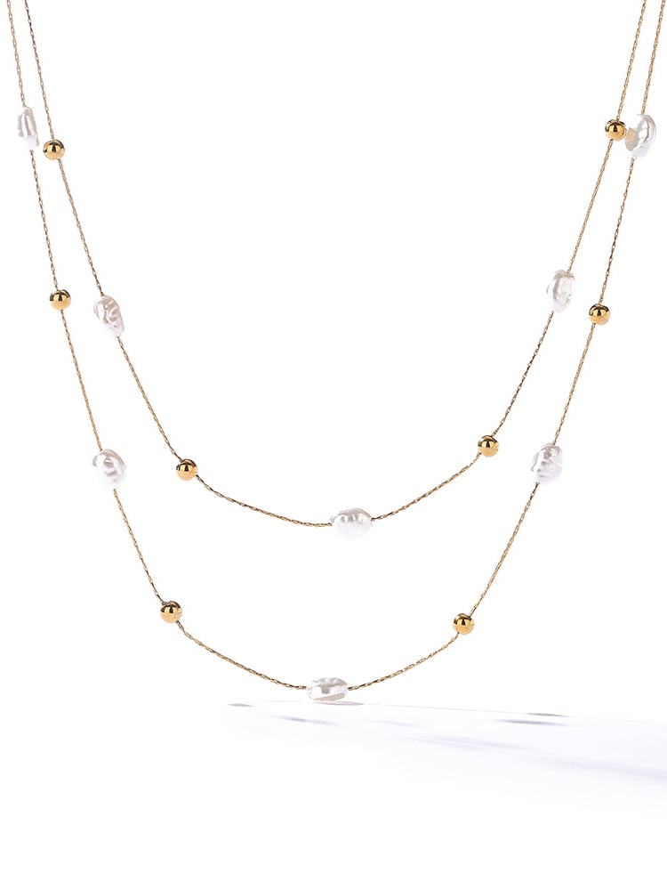 Layered Pearl Necklace