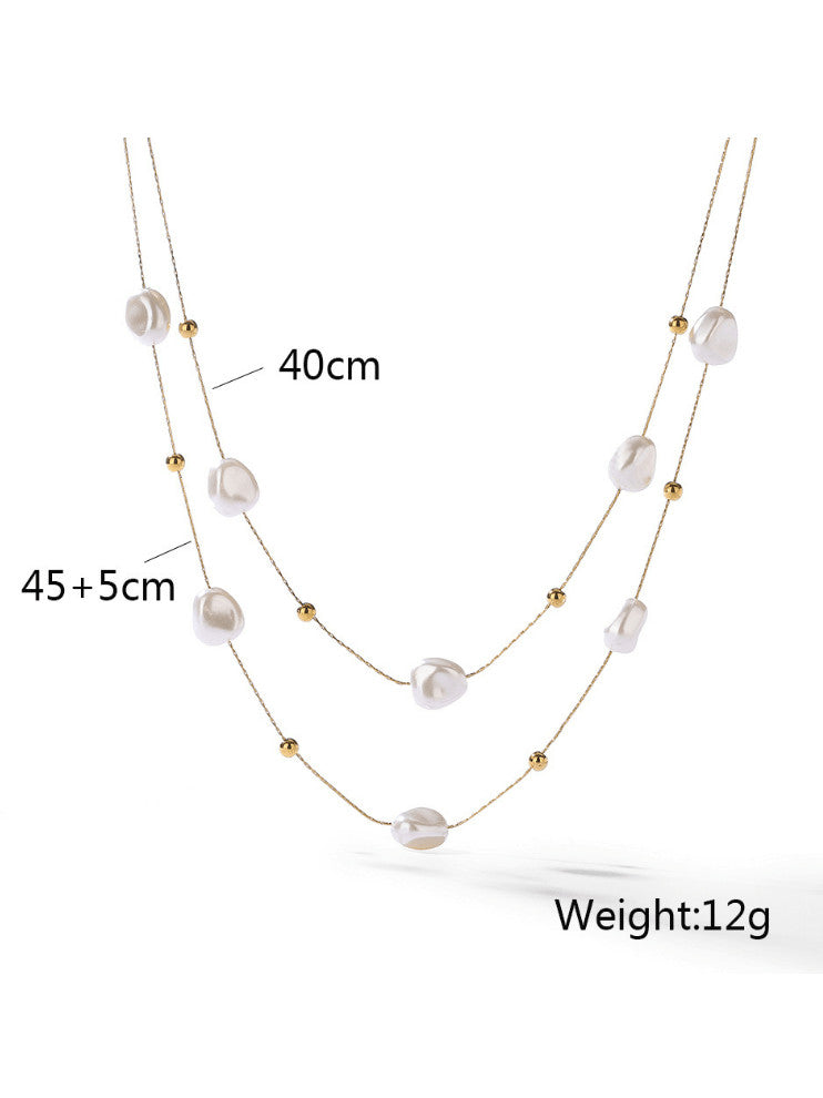 Layered Pearl Necklace