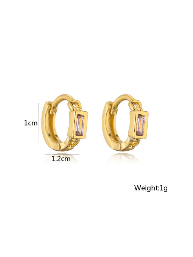 Cubic Zirconia Dainty Hoops