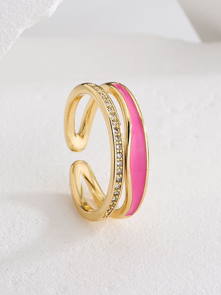 Gold Plated Coloured Rings