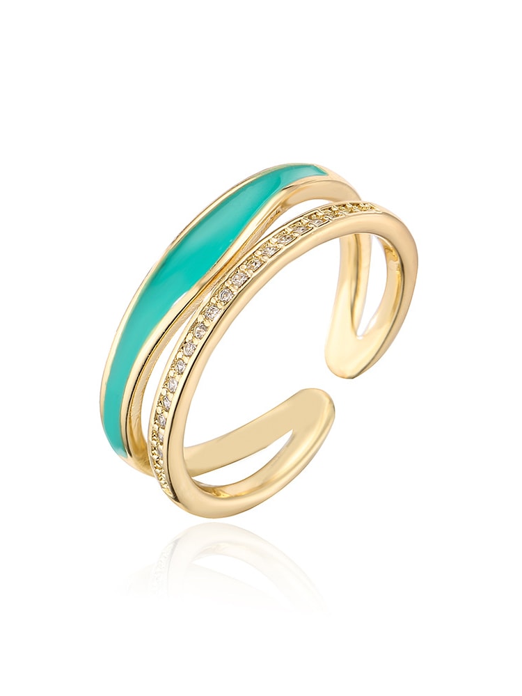 Gold Plated Coloured Rings