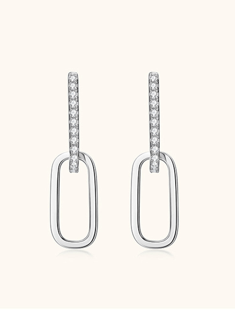 925 Sterling Silver Cubic Zirconia Drop Earrings