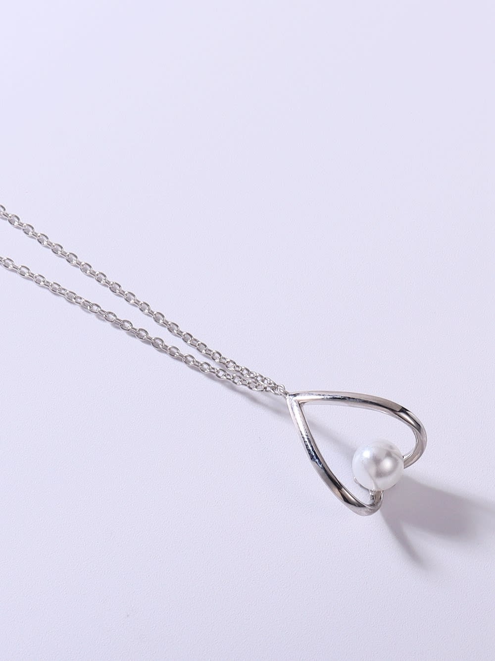 925 Sterling Silver Imitation Pearl Necklace