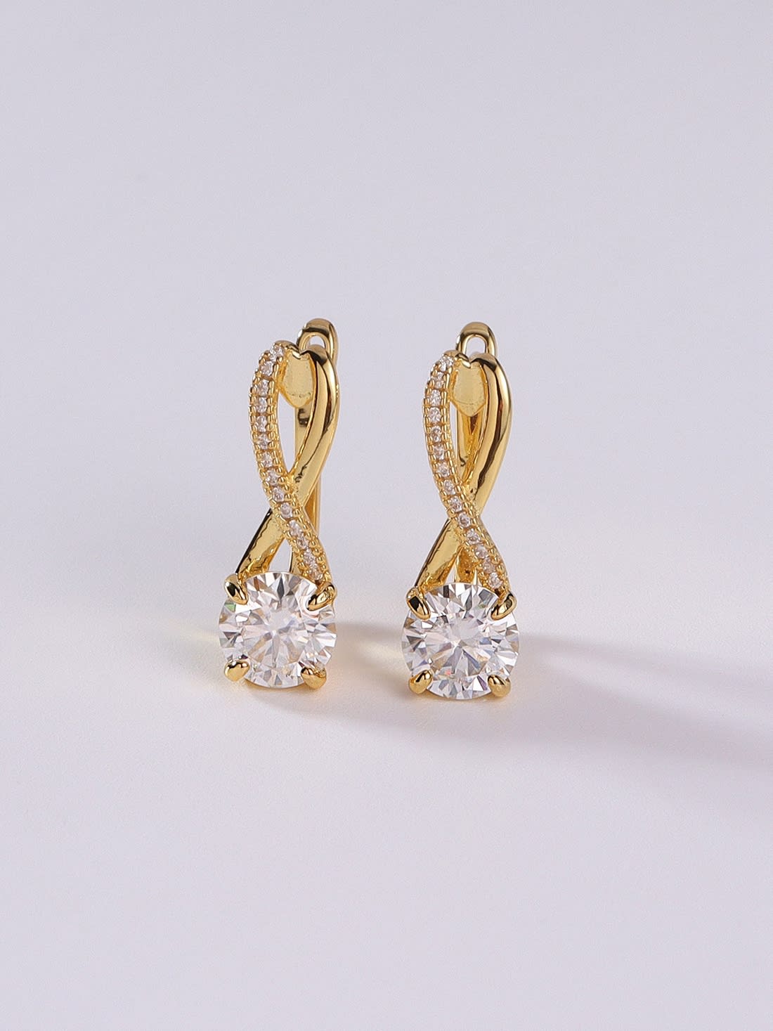 925 Sterling Silver Cubic Zirconia Clip-On Earrings