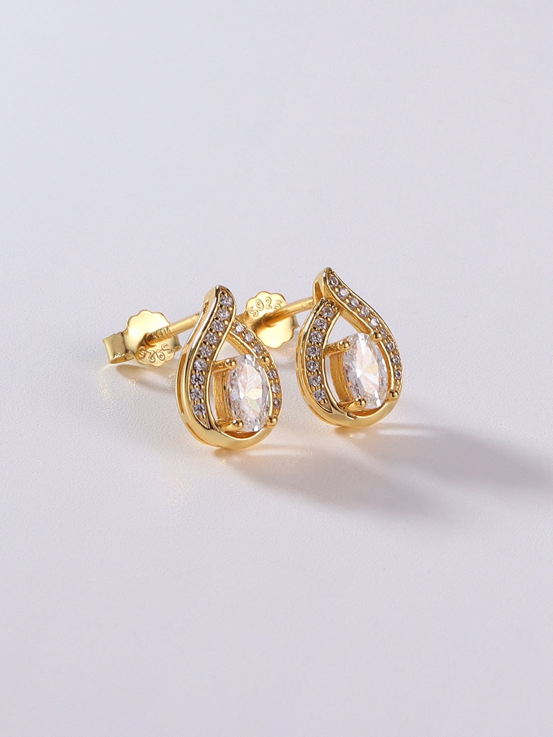 925 Sterling Silver Cubic Zirconia Stud Earrings