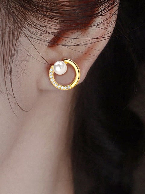 925 Sterling Silver Freshwater Pearl Stud Earrings