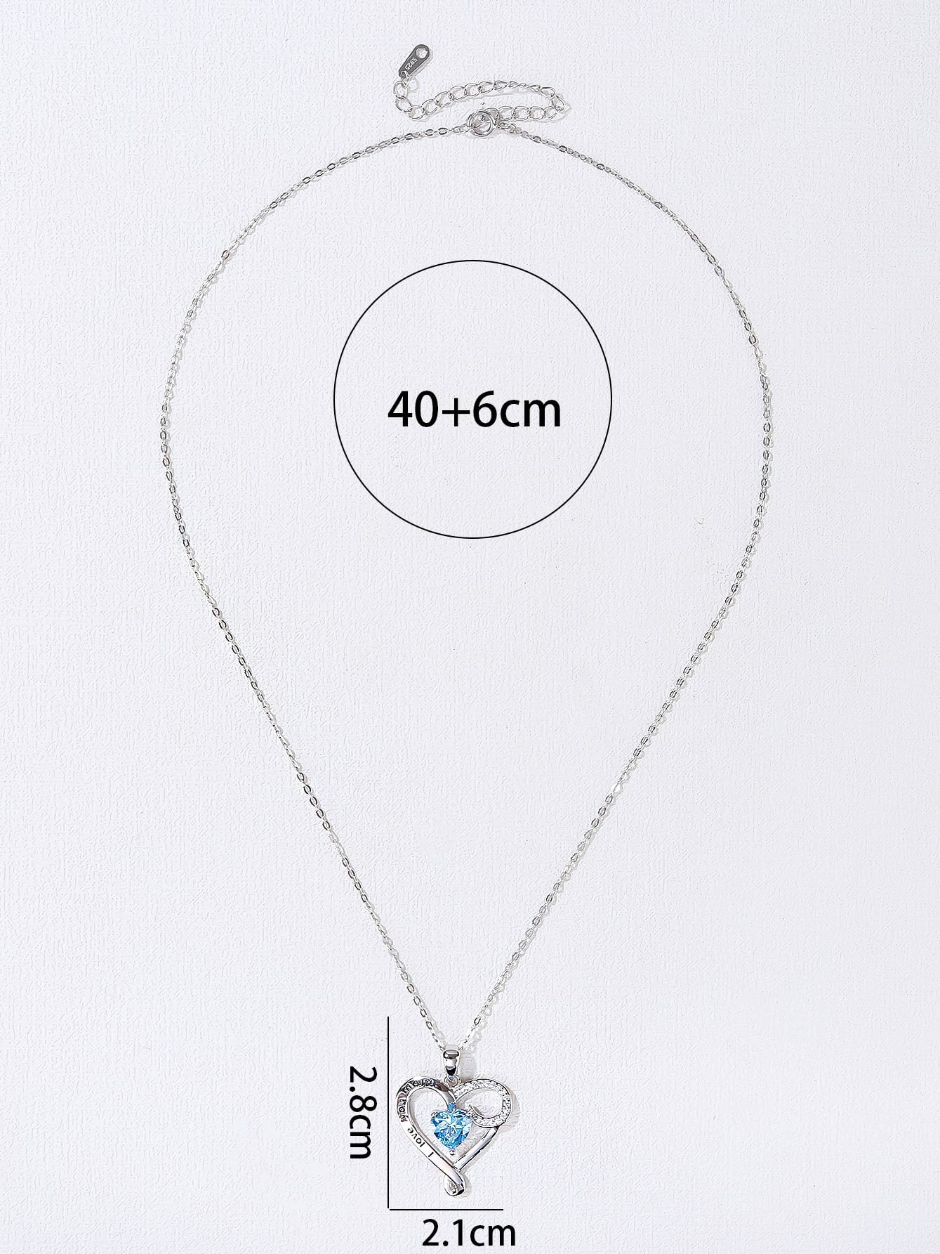 925 Sterling Silver Cubic Zirconia MOM Necklace