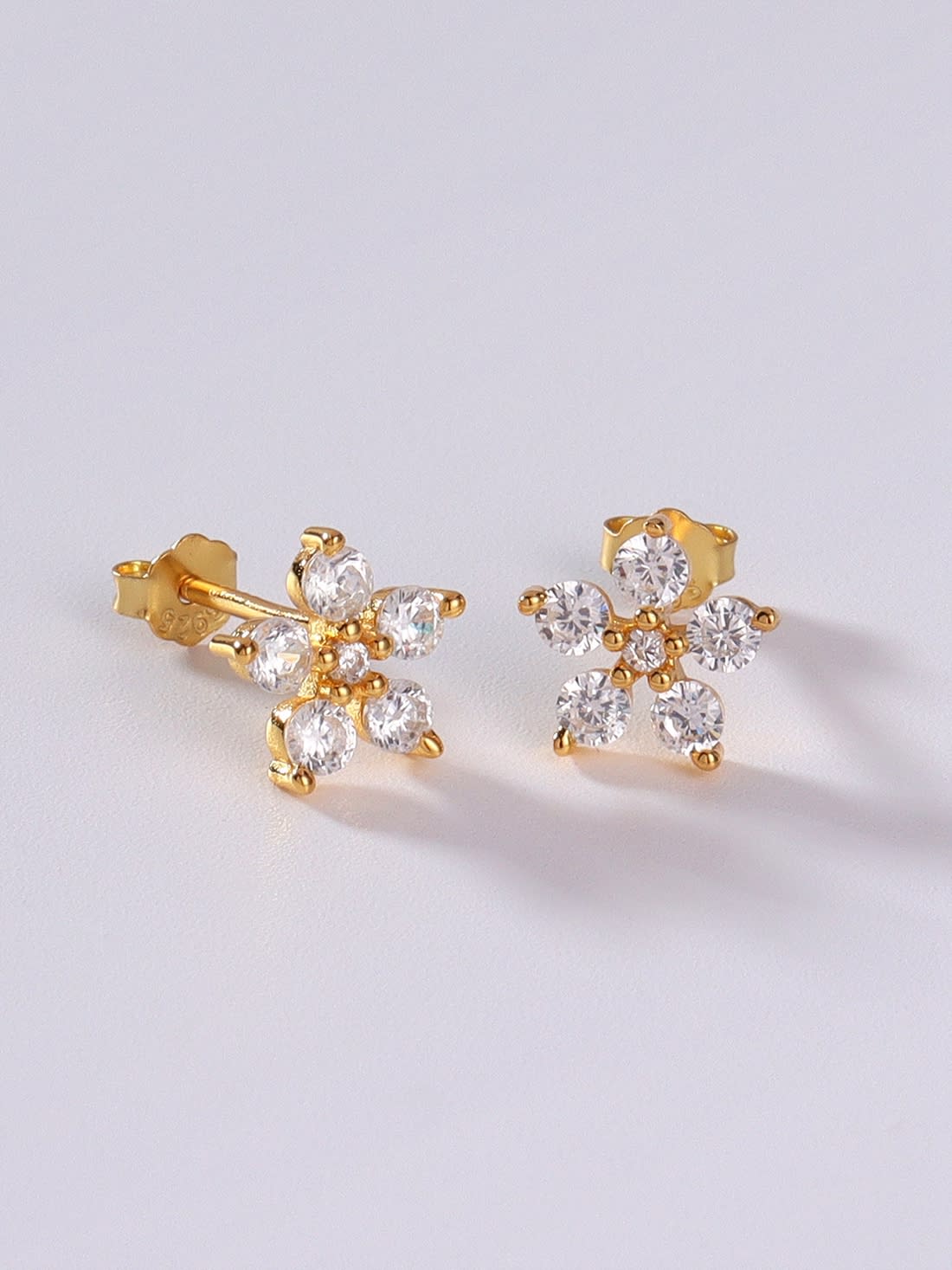 925 Sterling Silver Cubic Zirconia Stud Earrings