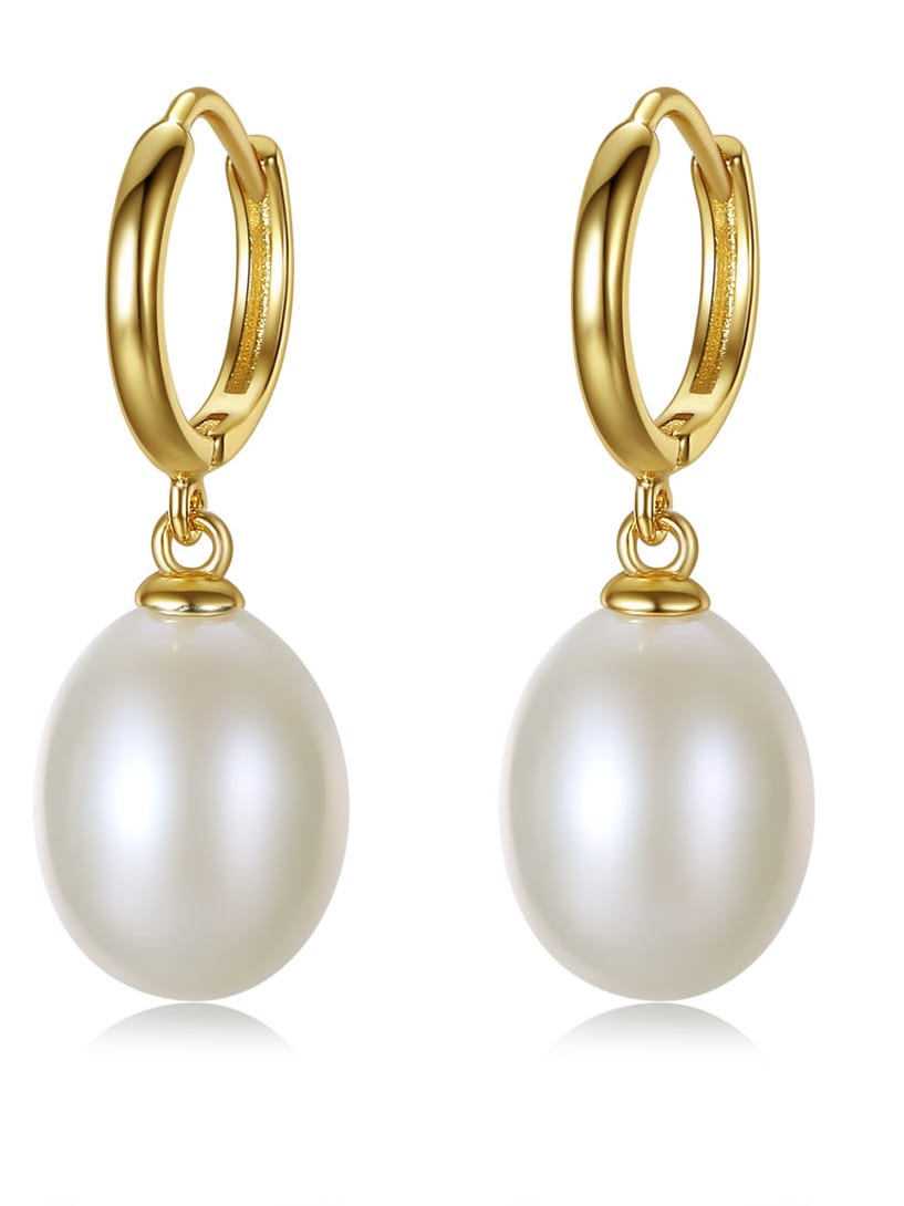 925 Sterling Silver Freshwater Pearl Drop Earrings
