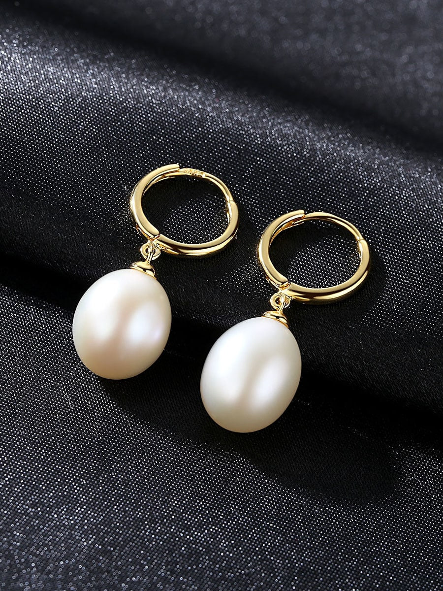 925 Sterling Silver Freshwater Pearl Drop Earrings