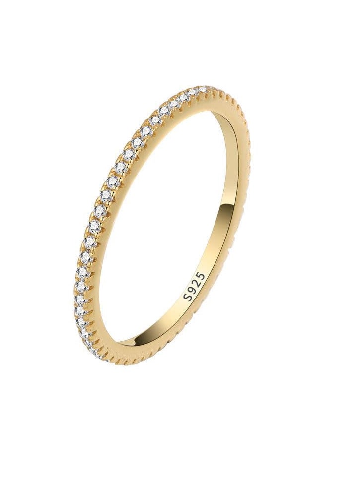 925 Sterling Silver Cubic Zirconia Band Ring