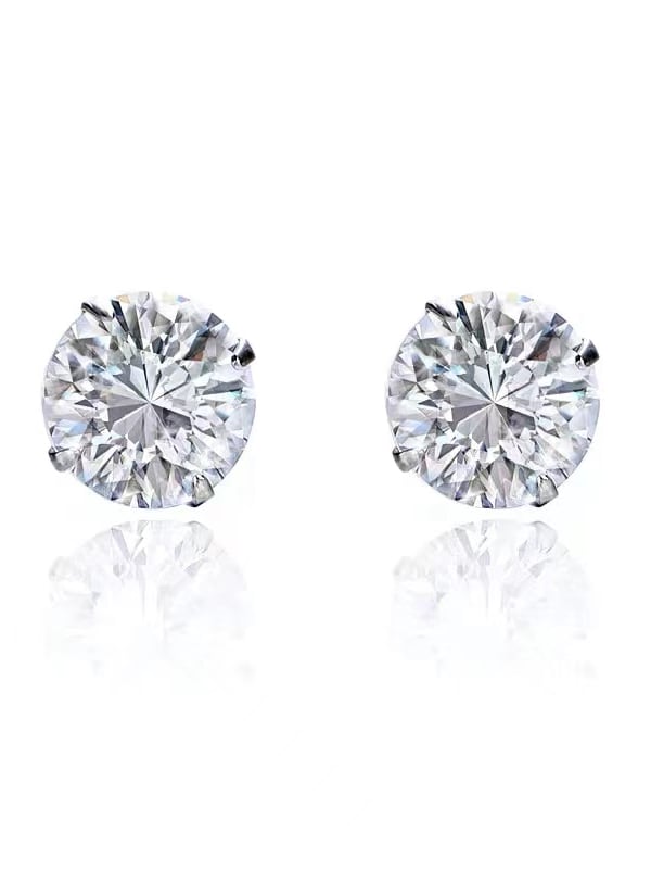 925 Sterling Silver Cubic Zirconia Stud Earrings