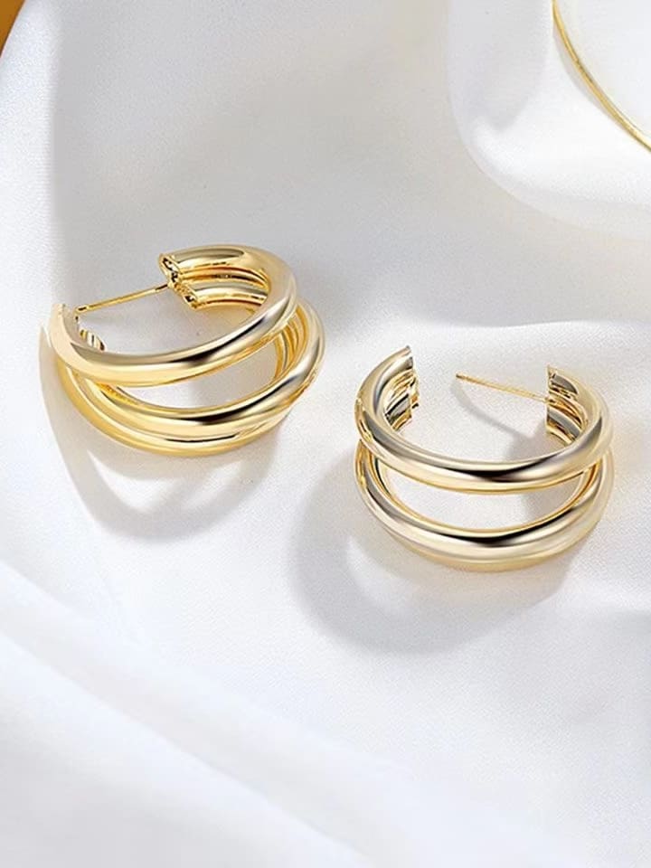 Gold Plated Hoop Earrings