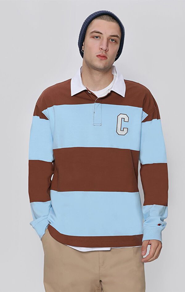 CHAMPION Men Long Sleeved Polo Shirt