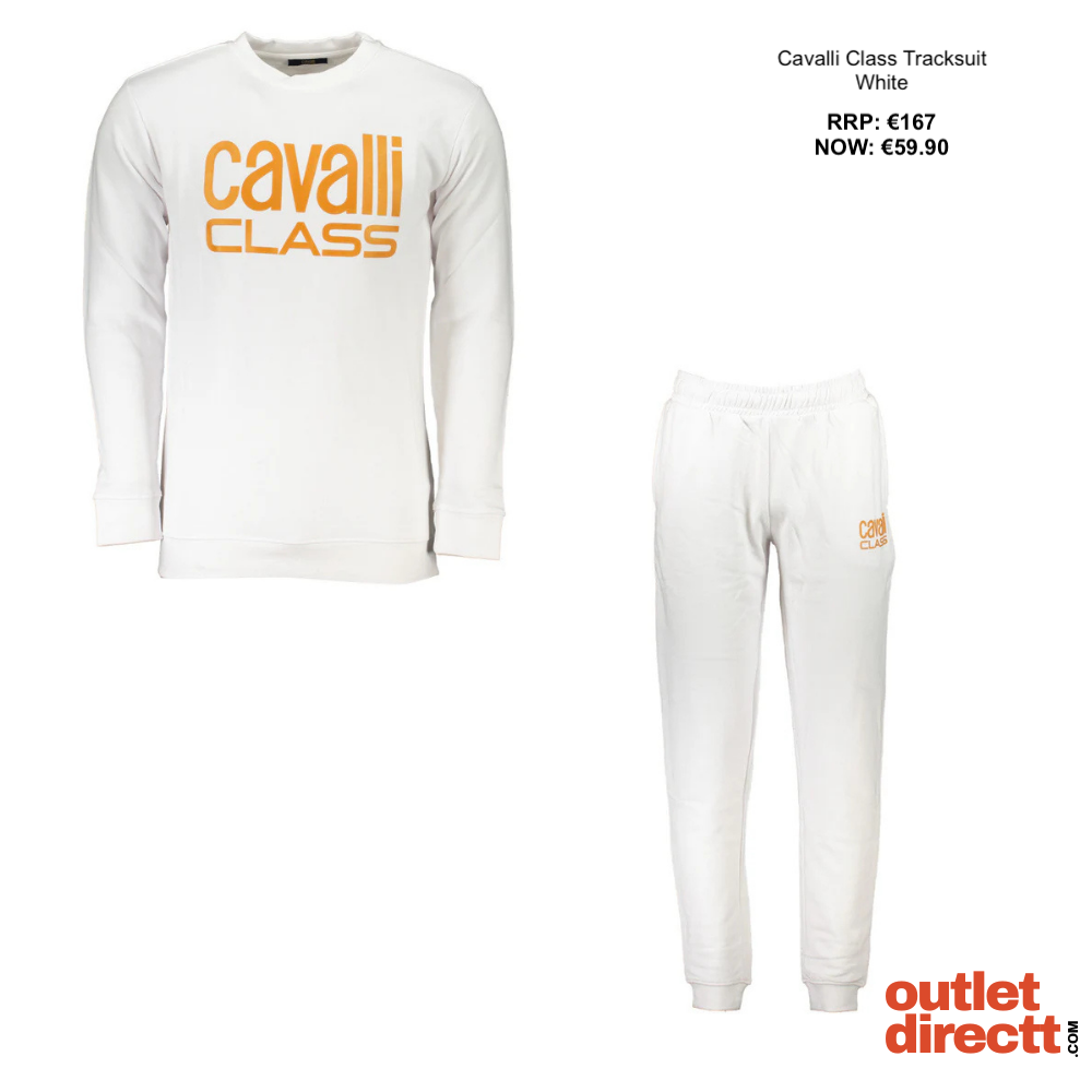 Cavalli Class Men White Tracksuit