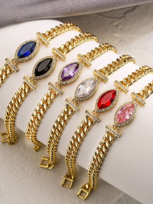 Cubic Zirconia Link Bracelet