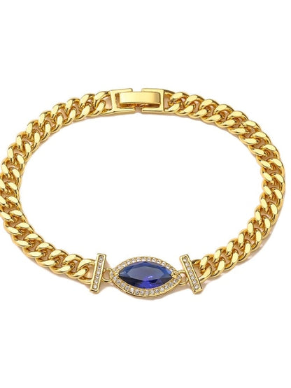 Cubic Zirconia Link Bracelet