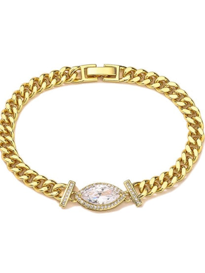 Cubic Zirconia Link Bracelet