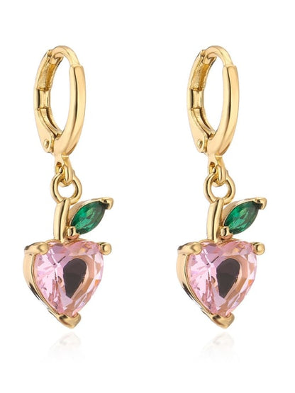 Cubic Zirconia Fruit Earrings