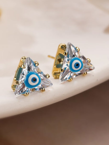 Dainty Triangle Stud Earrings