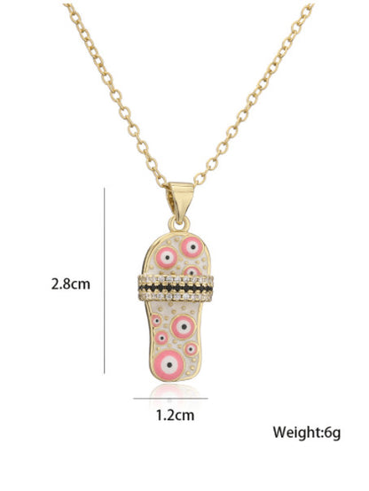 Coloured Sandals Pendant & Chain