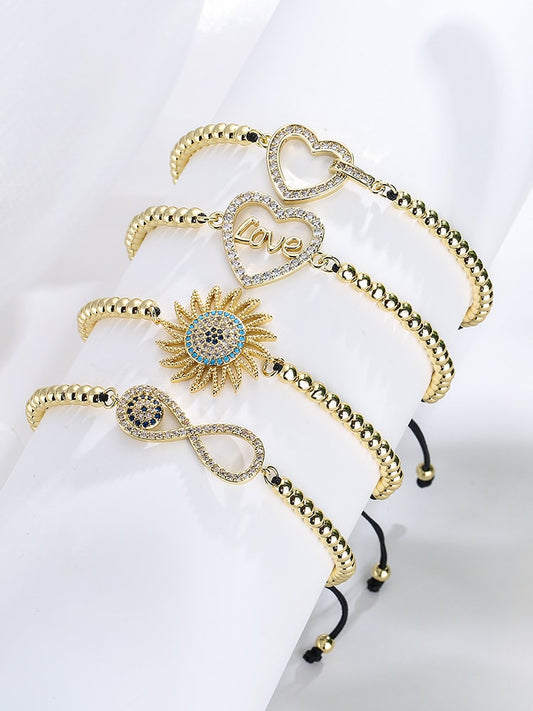 Cubic Zirconia Beaded Bracelet