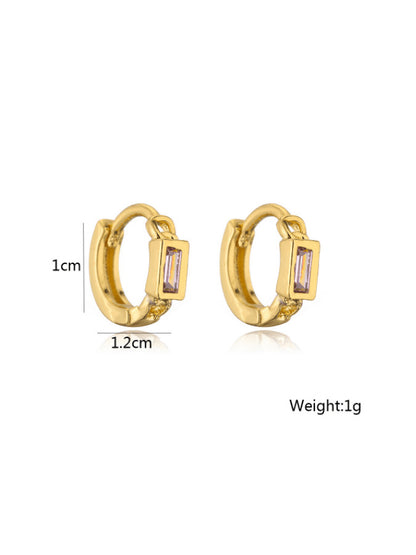 Cubic Zirconia Dainty Hoops