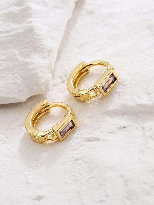 Cubic Zirconia Dainty Hoops