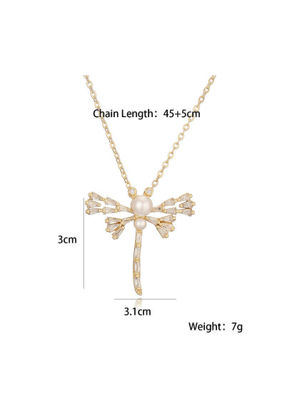 Dragonfly Dainty Pendant & Chain