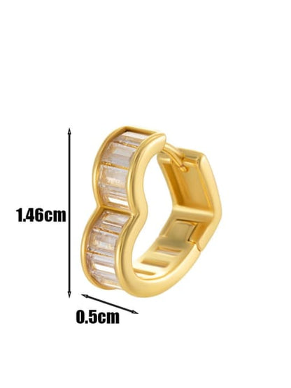 Cubic Zirconia Dainty Hoop Earrings