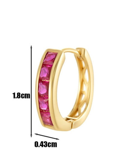 Cubic Zirconia Dainty Hoop Earrings