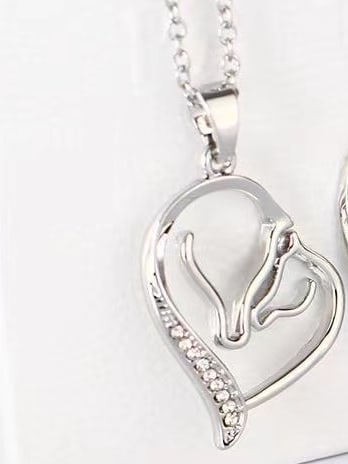 925 Sterling Silver Cubic Zirconia Heart Necklace