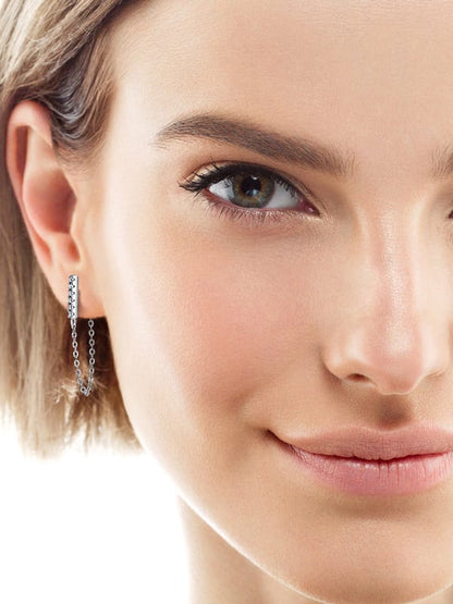 925 Sterling Silver Cubic Zirconia Stud Earrings