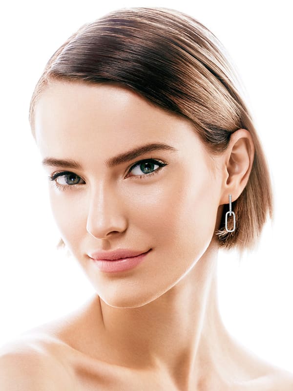 925 Sterling Silver Cubic Zirconia Drop Earrings