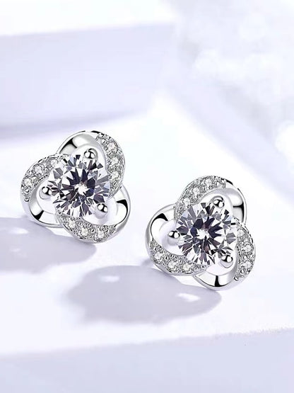 925 Sterling Silver Cubic Zirconia Stud Earrings