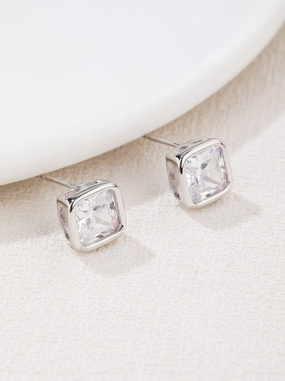 925 Sterling Silver Cubic Zirconia Stud Earrings