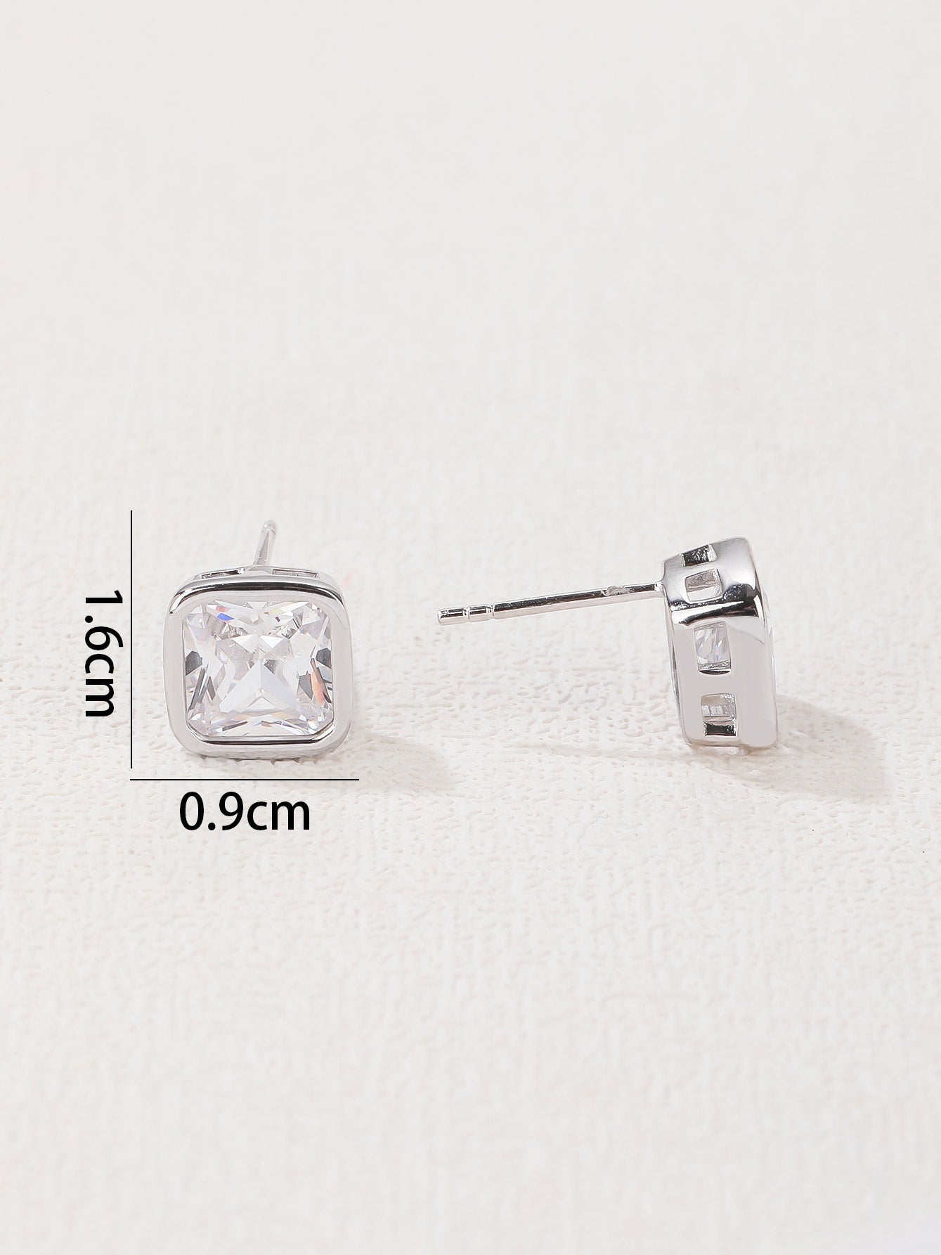 925 Sterling Silver Cubic Zirconia Stud Earrings