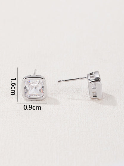 925 Sterling Silver Cubic Zirconia Stud Earrings