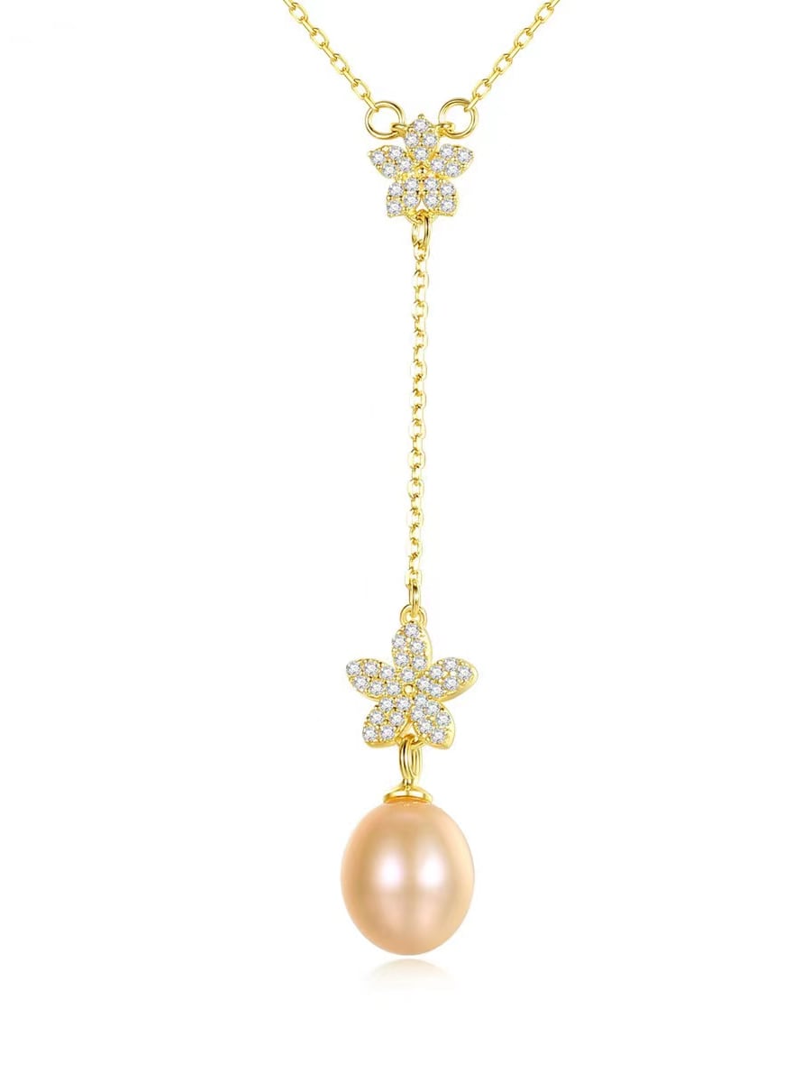 925 Sterling Silver Freshwater Pearl Drop Necklace