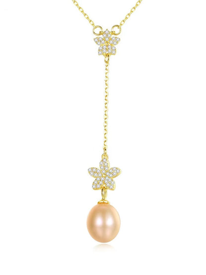 925 Sterling Silver Freshwater Pearl Drop Necklace