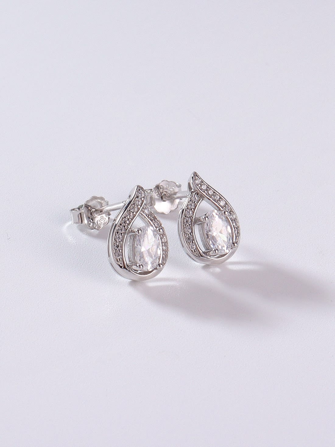 925 Sterling Silver Cubic Zirconia Stud Earrings